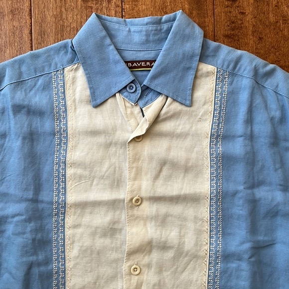 Cubavera Men's Standard Retro Color Block Short Sleeve Viscose Sz M - Picture 5 of 10